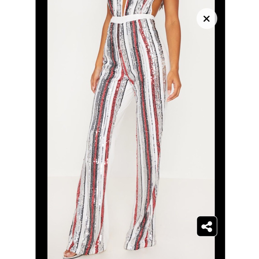 New with tags striped sequin pants sz 10